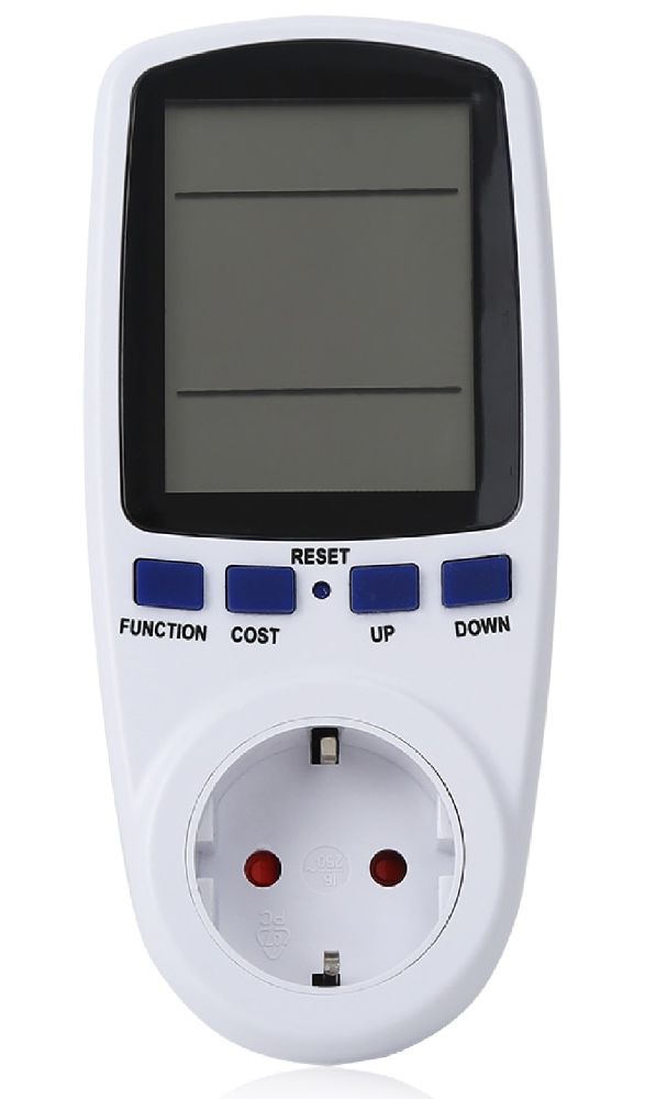 Digital LCD Power Meter Measuring (Current, Voltage, Watt, Energy Analyzer Meter) Outlet Socket (230V / 16A) Digital LCD Power Meter Measuring (Current, Voltage, Watt, Energy Analyzer Meter) Outlet Socket (230V / 16A)